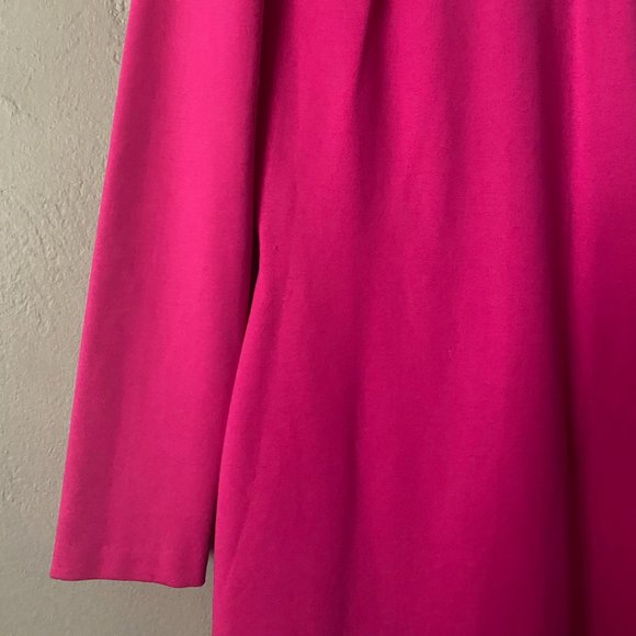 Amanda Uprichard Pink Long Sleeve Dress Back Bow L - Picture 8 of 11